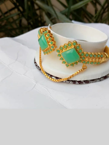 Elegant Light Green Braided Kangn – Traditional Handcrafted Bangle